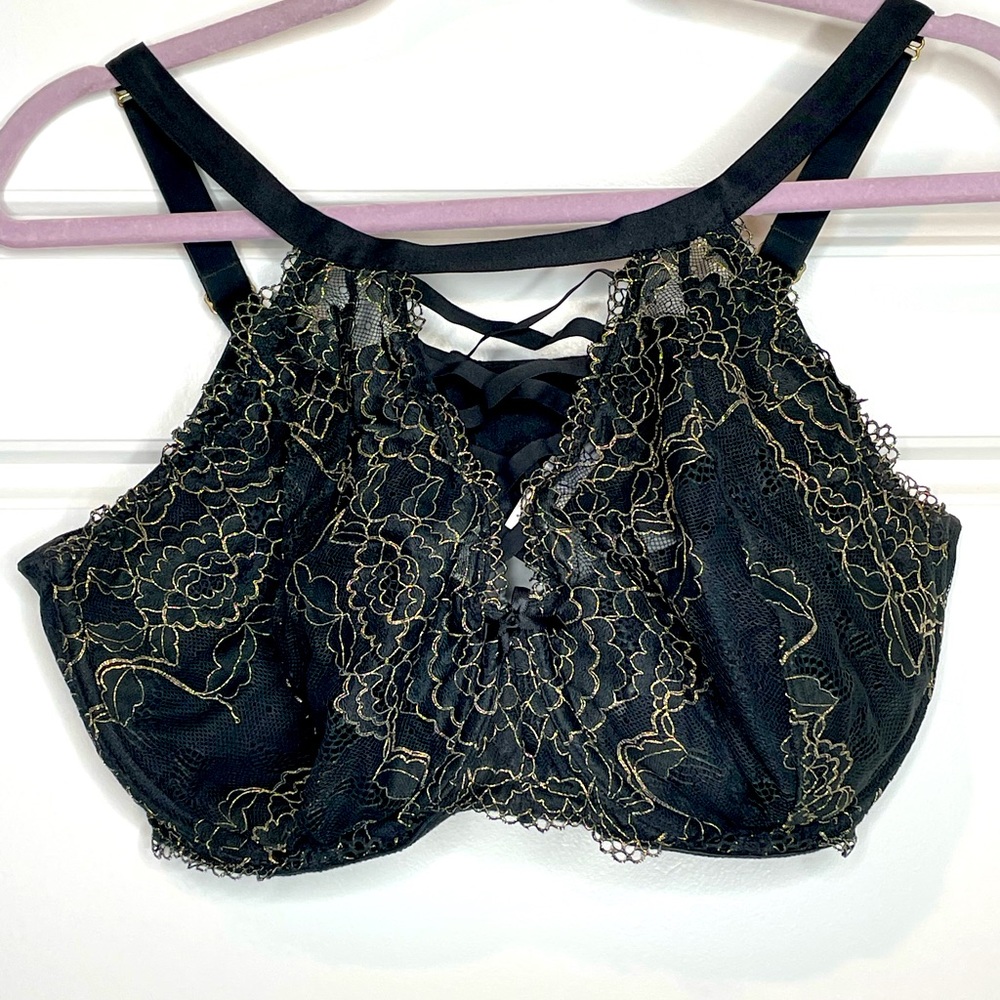 40DDD BLACK LACE BRA LANE BRYANT